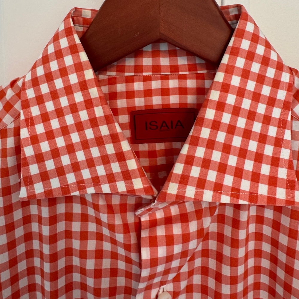 Isaia Cotton Dress Shirt Size 15.5 39 (Pristine Condition)